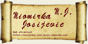 Miomirka Josijević vizit kartica